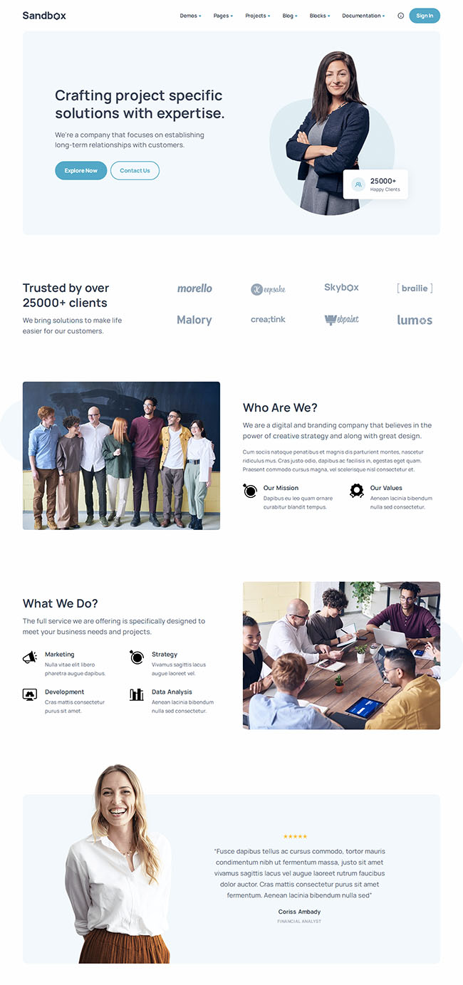 现代简洁多用途企业网站模板