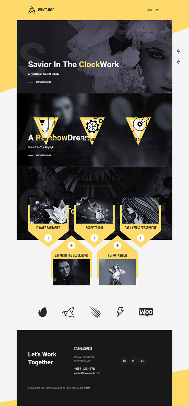 响应式创意设计工作室展示网站模板