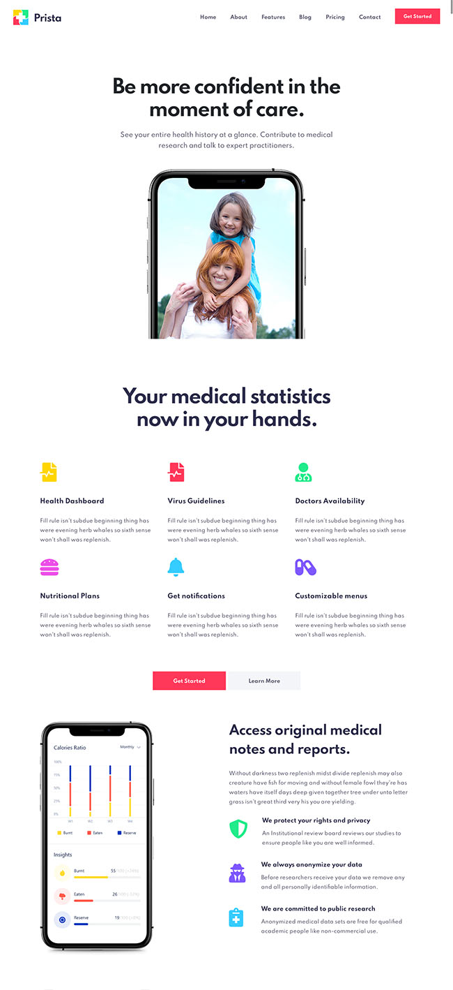 多功能简约APP介绍着陆页模板