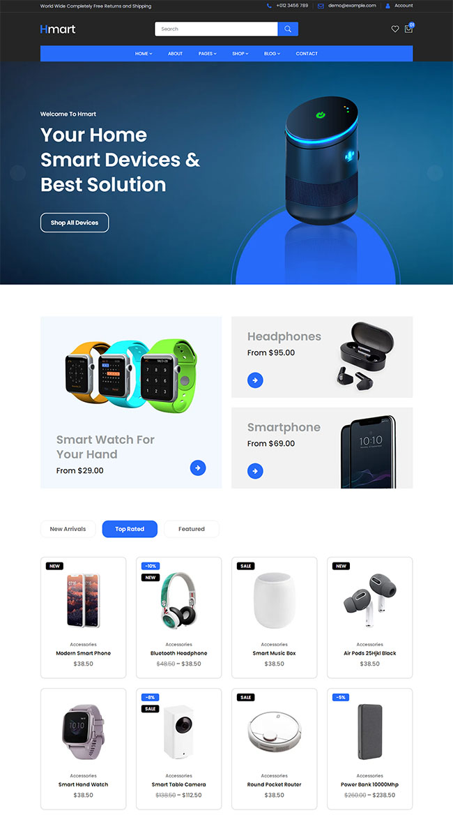 智能数码产品销售商城模板