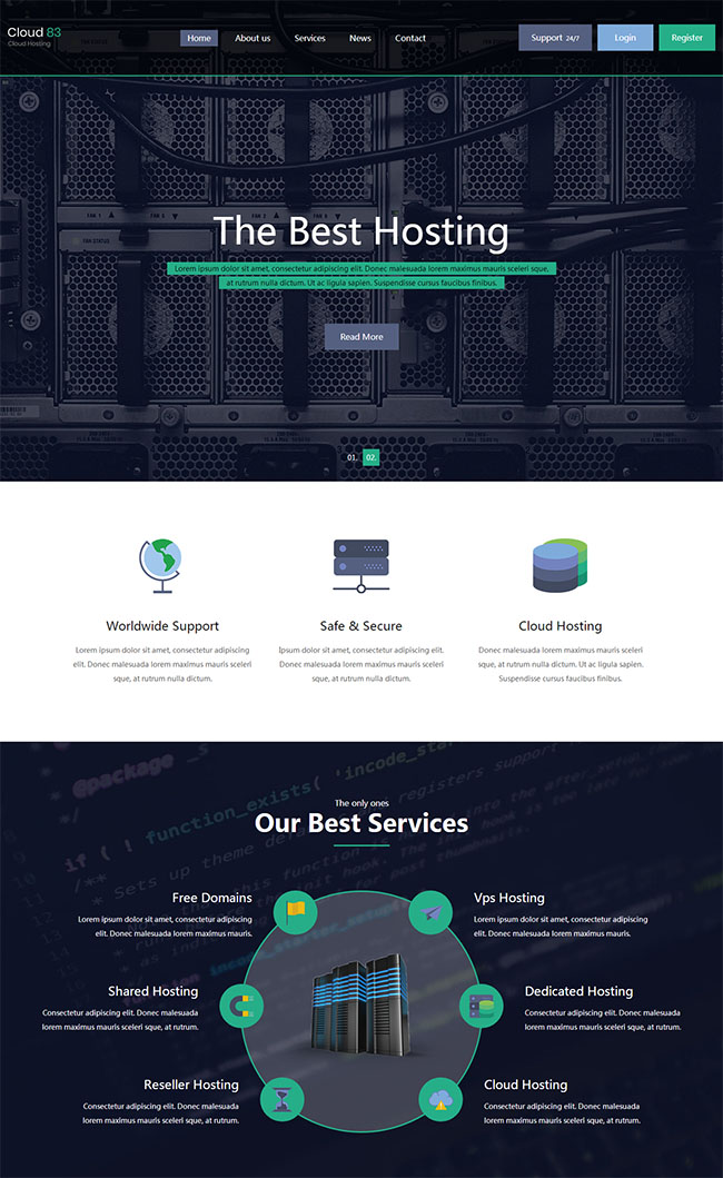 口腔护理牙科诊所医院网站模板