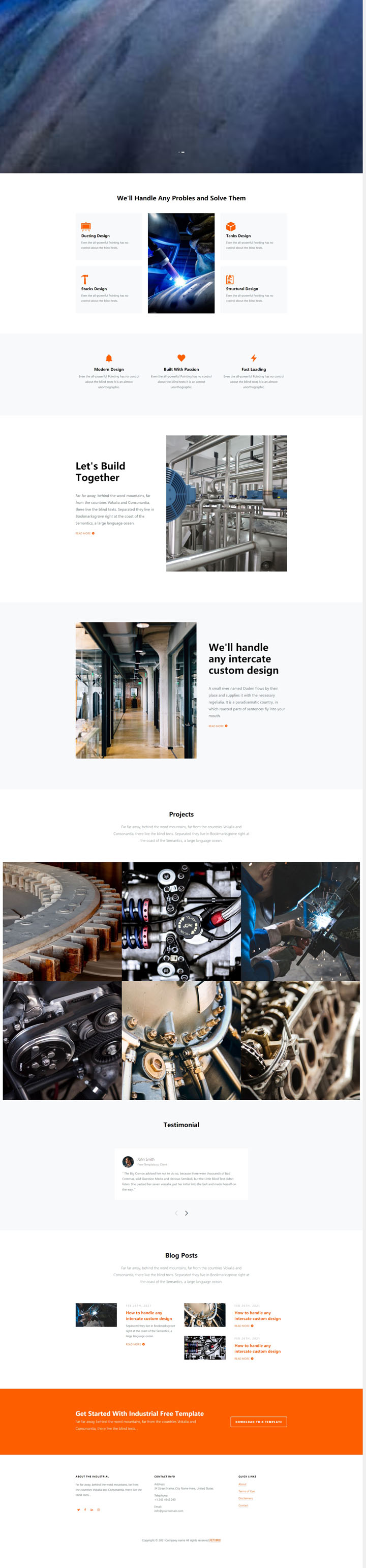 大气制造业工业企业网站模板